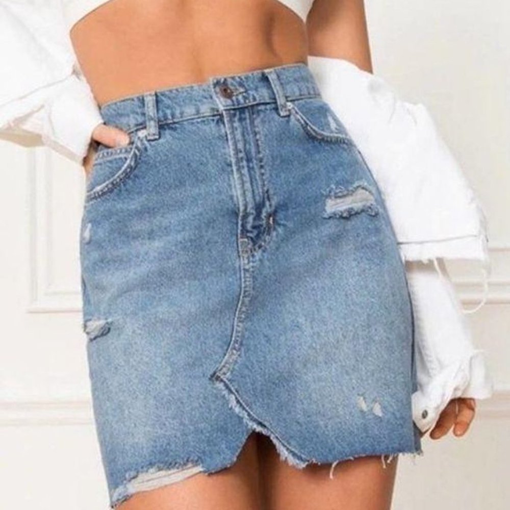 We the Free Distressed Mini Skirt Size 24